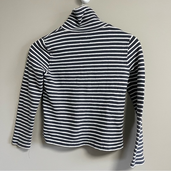 Crewcuts Nautical Striped Navy Cream Cotton High Neck Sweater Size 10 - Picture 5 of 6